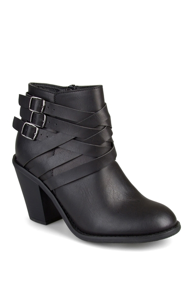 Incaltaminte femei journee collection strappy ankle bootie black