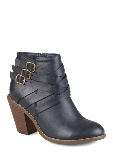 Incaltaminte femei journee collection strappy ankle bootie navy