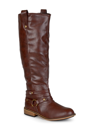 Incaltaminte femei journee collection walla harness riding boot brown