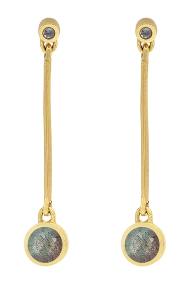 Bijuterii femei dean davidson 22k gold plated signature drop earrings labradorite