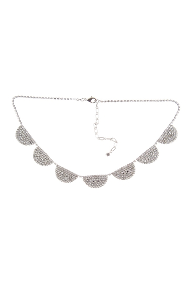 Bijuterii femei cristabelle pave crystal scalloped station collar necklace cry