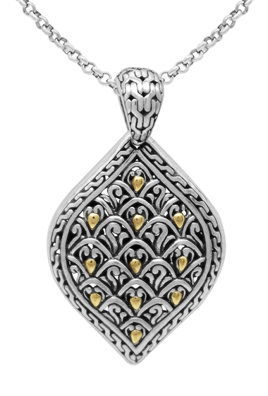 Bijuterii femei devata genuine 18k gold sterling silver dragon skin drop pendant necklace silver gold