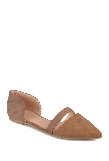 Incaltaminte femei journee collection nita pointed toe flat taupe