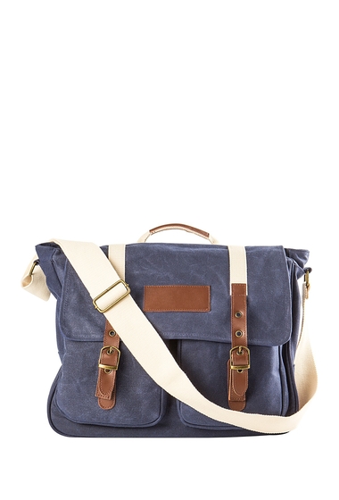 Genti femei cathy\'s concepts navy waxed canvas messenger bag navy