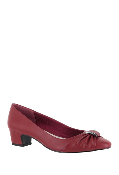 Incaltaminte femei easy street eloise ruched block heel pump - multiple widths available red