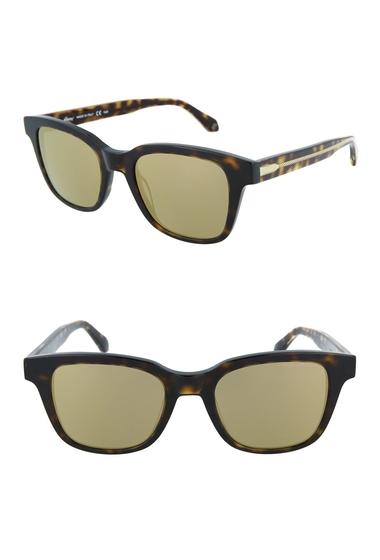 Ochelari barbati brioni core 49mm square sunglasses avana avana bronze