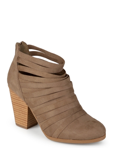 Incaltaminte femei journee collection selena strappy bootie taupe