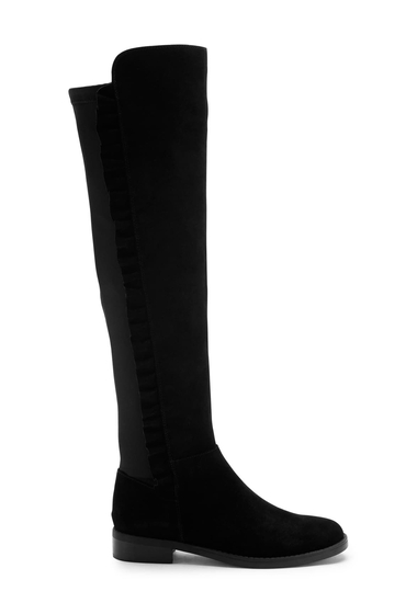 Incaltaminte femei blondo ethos over the knee waterproof stretch boot black sued