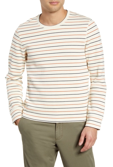 Imbracaminte barbati billy reid striped crew neck long sleeve t-shirt natural