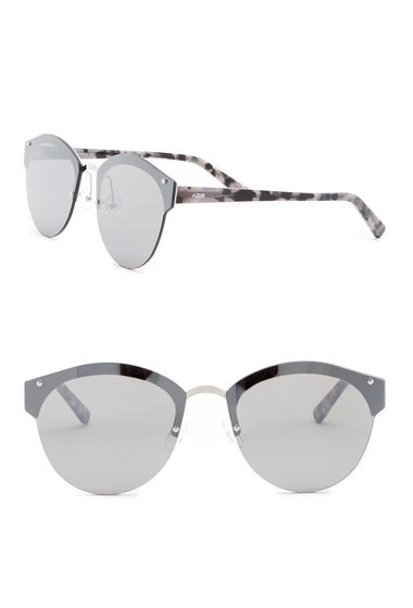 Ochelari femei aqs sunglasses lolli 64mm modified cat eye sunglasses silverblack-multisilver