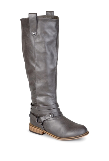 Incaltaminte femei journee collection walla harness riding boot - wide calf grey