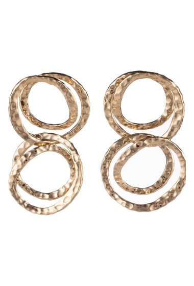 Bijuterii femei alexis bittar hammered coil link dangle loop earrings gold