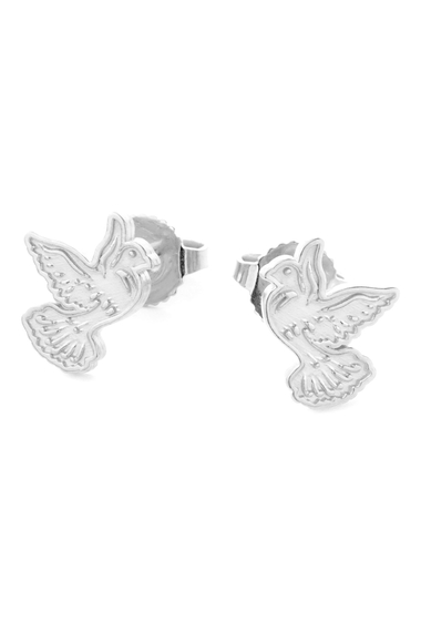 Bijuterii femei alex and ani sterling silver dove stud earrings silver