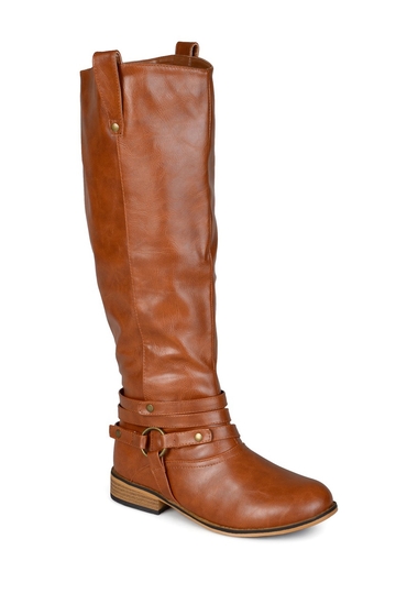 Incaltaminte femei journee collection walla harness riding boot - extra wide calf chestnut