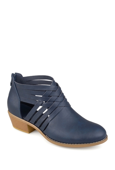 Incaltaminte femei journee collection thelma weaves ankle strap bootie blue