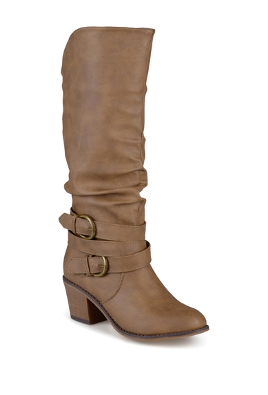 Incaltaminte femei journee collection late buckle tall boot - wide calf taupe