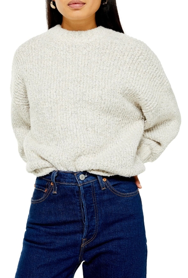 Imbracaminte femei topshop boucl sweater oatmeal