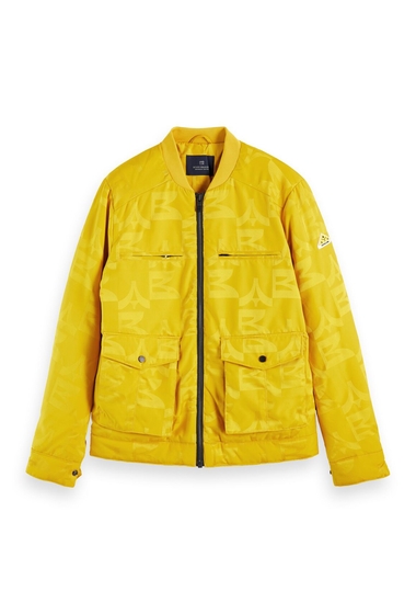 Imbracaminte barbati scotch soda jacquard bomber jacket 3602-explorer yellow