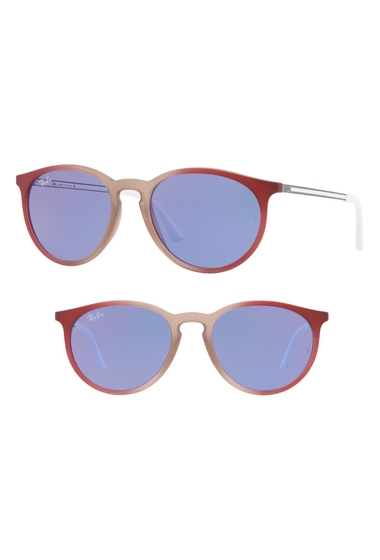 Ochelari barbati ray-ban phantos 53mm round sunglasses purple red