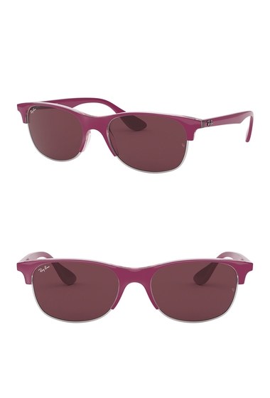 Ochelari barbati ray-ban 55mm rectangle sunglasses transparent pink