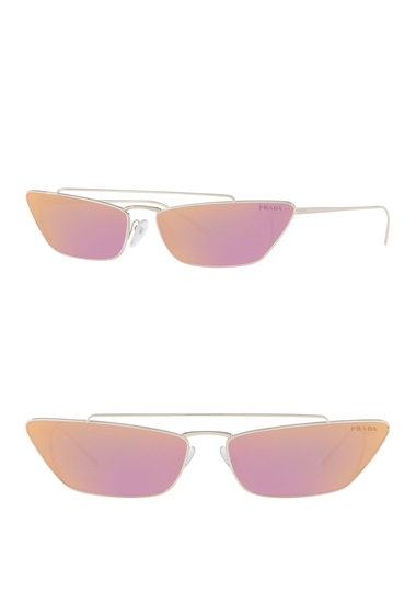 Ochelari femei prada 67mm cat eye sunglasses silver