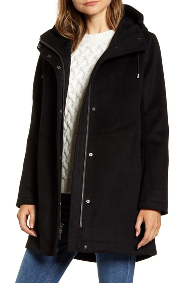 Imbracaminte femei pendleton darby metro waterproof wool blend coat black