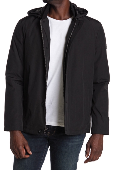 Imbracaminte barbati michael michael kors hooded zip front jacket black