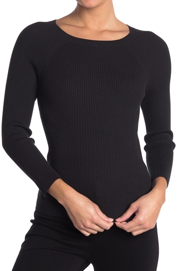 Imbracaminte femei joes jeans crew neck raglan sleeve ribbed sweater black