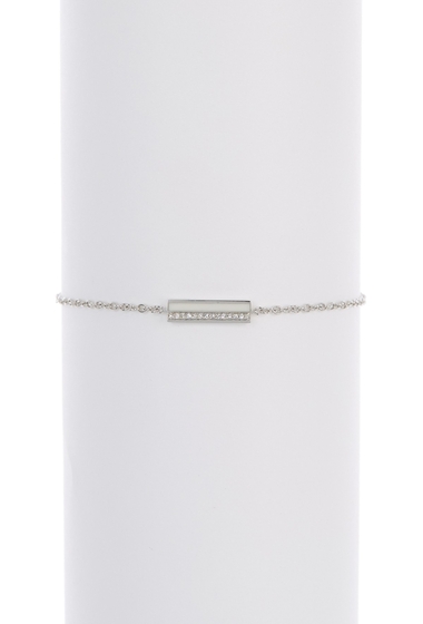 Bijuterii femei ef collection 14k white gold diamond white enamel bracelet - 004 ctw 14k white gold - white