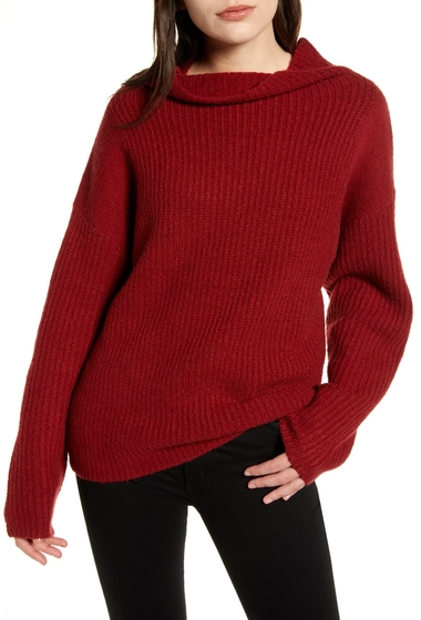 Imbracaminte femei chelsea28 rib funnel neck sweater red velvet