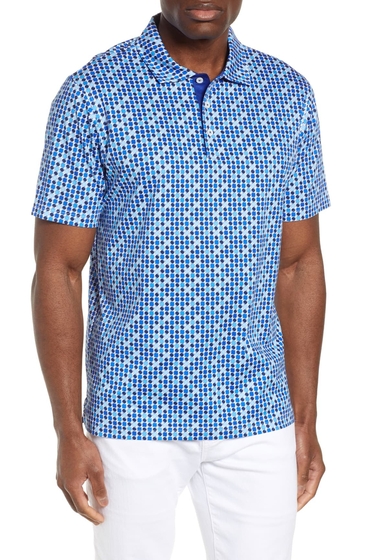 Imbracaminte barbati bugatchi dot print mercerized short sleeve shirt classic blue