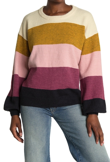 Imbracaminte femei all in favor striped balloon sleeve sweater it1602-fci