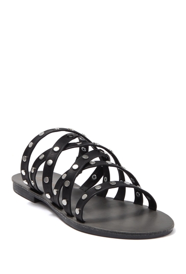 Incaltaminte femei zigi alysia cross strap studded slide sandal blk faux o