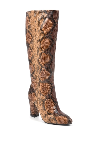 Incaltaminte femei white mountain footwear cosmic snake embossed block heel tall boot sunsetexotictextil