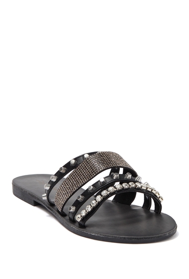 Incaltaminte femei zigi aiza strappy embellished slide sandal blk faux o