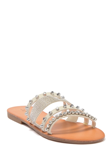 Incaltaminte femei zigi aiza strappy embellished slide sandal off white