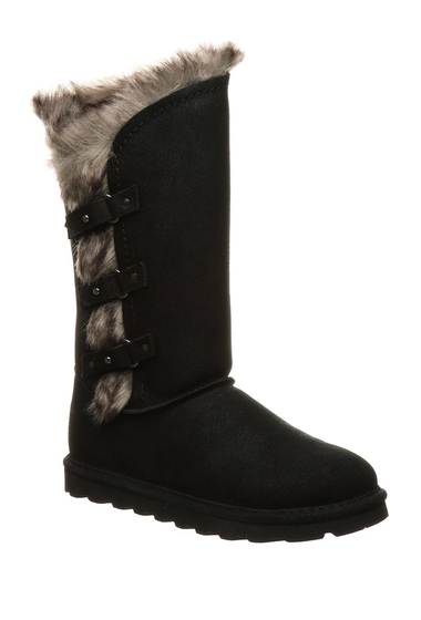 Incaltaminte femei bearpaw emery faux fur boot aged black 045
