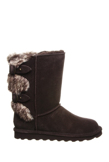 Incaltaminte femei bearpaw eloise faux fur buckled strap boot chocolate 205