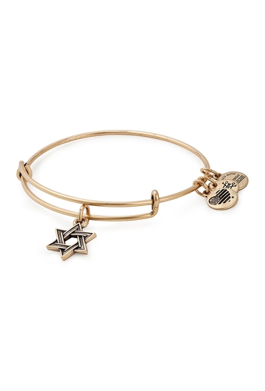 Bijuterii femei alex and ani star of david iv expandable wire bangle bracelet gold