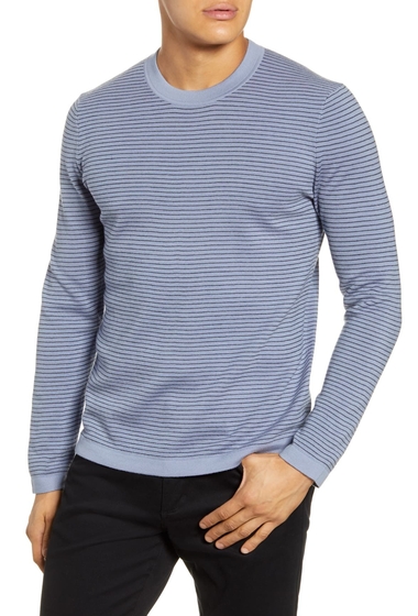 Imbracaminte barbati theory ollis stripe crewneck wool sweater frsteclps