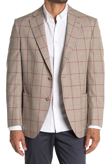 Imbracaminte barbati peter millar hyper light natural windowpane two button notch lapel suit separate jacket natural