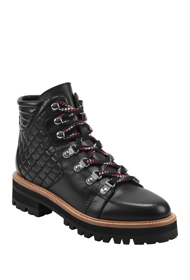 Incaltaminte femei marc fisher ltd irme quilted lace-up hiker boot blkle
