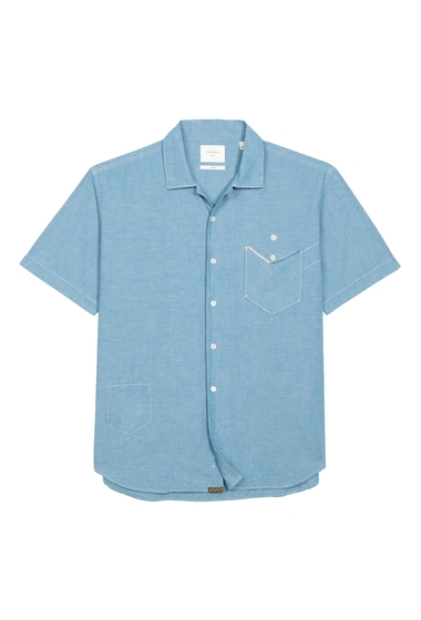 Imbracaminte barbati billy reid scout short sleeve regular fit chambray shirt blue
