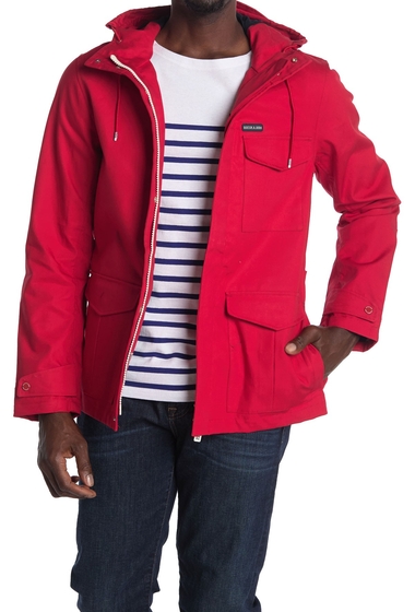 Imbracaminte barbati scotch soda hooded zip front utility pocket jacket 3192-red light