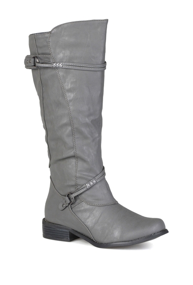 Incaltaminte femei journee collection harley buckle tall boot grey