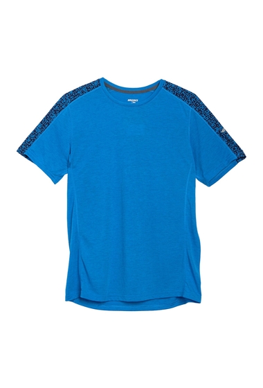Imbracaminte barbati brooks distance raglan sleeve running t-shirt heather azulazul st