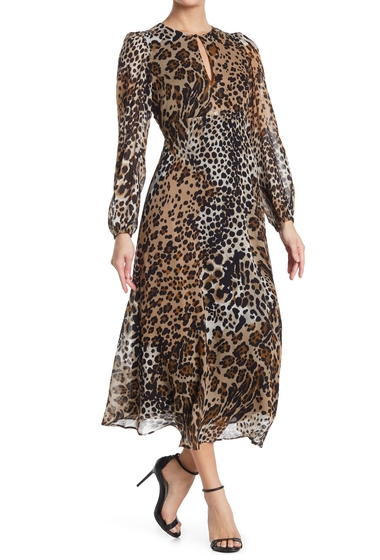 Imbracaminte femei seventy venezia georgette leopard print midi dress leopard