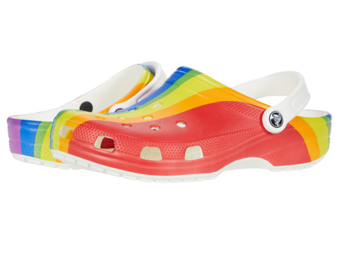 Incaltaminte femei crocs classic clog - seasonal graphic rainbow