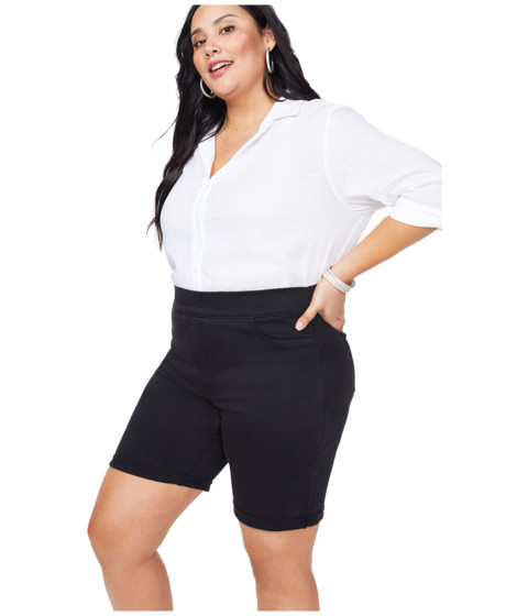 Imbracaminte femei nydj plus size plus size 9quot pull-on shorts with roll cuff in black black