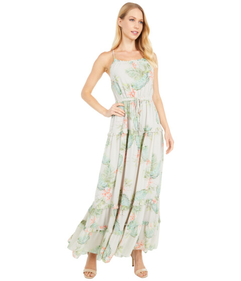 Imbracaminte femei lost wander lost in paradise maxi dress taupe tropical